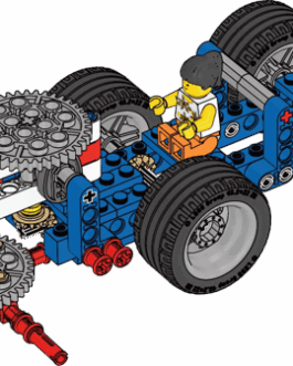 Home Grue Motorisée avec Boîtier Électronique - Structure Éducative pour Enfants (Compatible Blocs Technic)