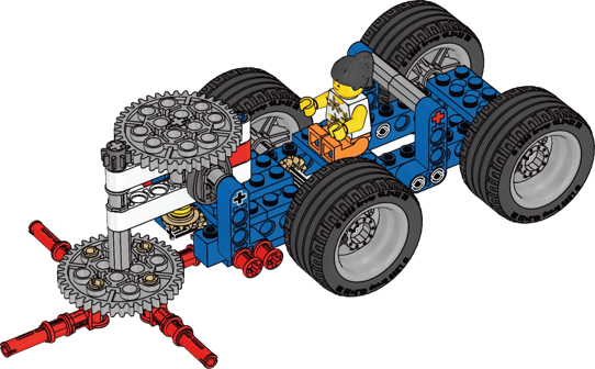 Image12 Grue Motorisée avec Boîtier Électronique - Structure Éducative pour Enfants (Compatible Blocs Technic)
