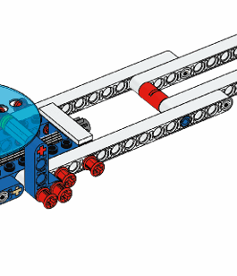 Home Voiture à Bras Mécanique - Structure Éducative avec Système d'Engrenages (Compatible Blocs Technic)