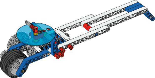 Image14 Voiture à Bras Mécanique - Structure Éducative avec Système d'Engrenages (Compatible Blocs Technic)