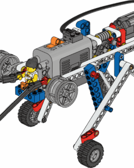 Véhicule Motorisé avec Bras Articulé - Construction Éducative pour Enfants (Compatible Blocs Technic)