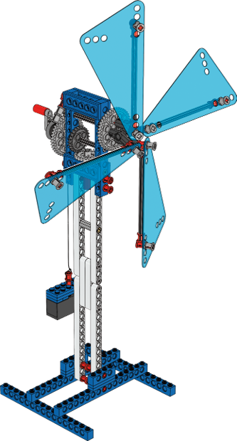 Image17 Éolienne à 4 Pales - Construction Éducative sur l’Énergie Renouvelable (Compatible Blocs Technic)