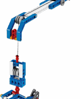 Home Grue Mécanique à Levage - Structure Éducative avec Système de Poulies & Engrenages (Compatible Blocs Technic)