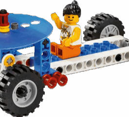 Voiture à Plateforme Rotative - Construction Éducative avec Système de Rotation (Compatible Blocs Technic)