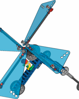 Hélicoptère à Rotors Mécaniques - Construction Éducative pour Enfants (Compatible Blocs Technic)